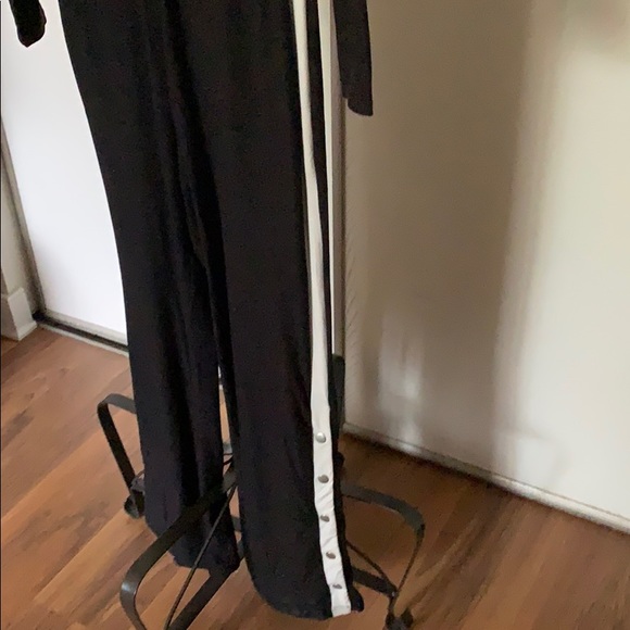 New Derek Heart black and white stripe Jumpsuit - Picture 5 of 8